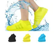 Waterproof Shoe Covers, Silicone Reusable Shoe Cover for Men Women,M,Yellow