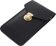 [LIFKOME] Fashionable Touchscreen Buckle Cellphone Bag for Women Coin Pouch with Detachable Strap Transparent Window for Easy Access for Daily Use and Item Storage