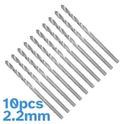 10pcs 2.2mm HSS Micro Twist Drill Bit Mini Steel Straight Shaft PCB Rotary Tool