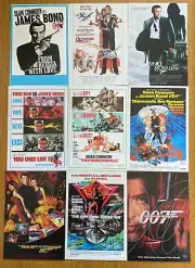 A set of 25 James Bond 007 movie posters reproduced as quality postcards