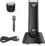 Trimmer for Men Replaceable Ceramic Blade Wet/Dry Groin & Body Shaver Groomer,B