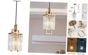 Modern Gold Pendant Light Fixtures for 1-Light Pendant Light Gold, 1-Pack