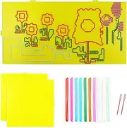 HANDEWO DIY Winding Drawing Art Kit,Crafts Kit for Adults,DIY String Art with All Necessary Accessories and Frame for Home,2 PCS Yellow