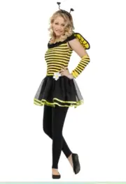 Bumble Busy Bee Child Girls Costume Junior Size 0-9 Fits 130 lbs