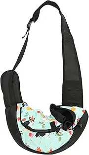 HOUDERCO Pet Cartoon Dog Carrier Bag Breathable Sling for Dogs Shoulder Strap Comfortable Pet Purse for Outdoor Adventures Stylish Corgi Design