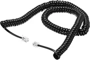 uxcell Phone Cord for Landline, 16ft Uncoiled/2.5ft Coiled RJ9 4P4C Telephone Handset Cord No Tangle Coiled Phone Cable, Black