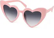 [FEISEDY] Heart Shaped Sunglasses Women UV400 Protection Party Decorations Stylish Love Eyeglasses B2421
