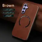 For Samsung Galaxy A54 A52 A35 A14 A05 A05S Mag Safe Magnetic Leather Case Cover