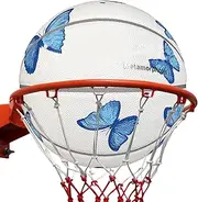 Kids Basketball, Lightweight Butterfly Design Ball 9.65 inches, Reusable Training Sports Equipment for Girls Boys Competition Daily Outdoor Indoor Use, Outstanding Workmanship