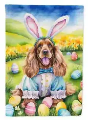 Cocker Spaniel Buff Easter Egg Hunt Flag