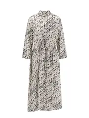 [Tory Burch] Tory Burch-Silk Dress With Pixelated Logo Print-Donna 6