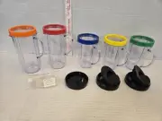 NEW Magic Bullet Blender Mugs Cups Lip Rings & Lids Replacement FREE SHIPPING