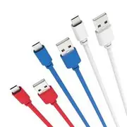 LASER Multicolor Micro USB to USB Cable 2M 3 Pack - CB-MUSB3PK