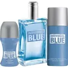 AVON Set of Individual Blue 3.4oz EDT Perfume Deodrant and Body Spray 5.07oz Men
