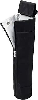 Elecom BA-HIHLFBK Hair Iron Holder, Heat Resistant, 250 Degrees, Can Be Stowed, Hanging, Temporarily, 2 Way, Side Zipper, Cord Pocket, 2 Types of Strap, Travel, Insulation, Black