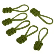 15pcs Zipper Pulls Replacement Extension Cord Handle Fix Pull Tab Olive Green