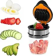 Cozioz Strawberry Slicer – Multi-Purpose Fruit and Veggie Cutter for Strawberry, Egg, Banana, Kiwi, Cucumber, Mushroom, and Salad Prep | Fast Kitchen Slicing Tool with Precision Blades