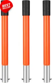 3 Extension Handles, Stainless Steel, 29cm, Bin, Rake, Spade