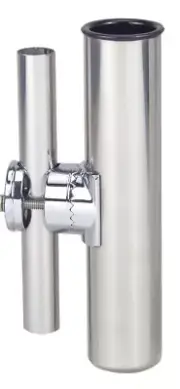 Perko 1215DP0CHR Clamp-On Fishing Rod Holder Boat Stainless Steel New