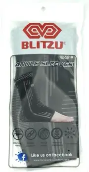 BLITZU Compression Ankle Sleeves Support Injury For Women & Men 2 Pk Size LG 2t