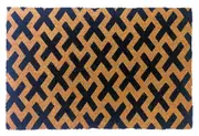 Cross PVC Backed Coir Doormat - Entry Mat, Welcome Mat, Door mat, Non Slip, Anti Slip, Front Door, Waterproof, Durable