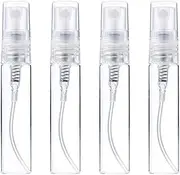4 Pcs 5ml Fine Mist Atomizer Glass Bottle Mini Clear Spray Vials Empty Tiny Perfume Atomizer Sprayer Fragrance Sample Containers