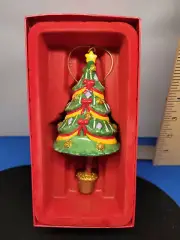 Bell Ornament "Christmas Tree" Hand Painted with Certificate of Authenticity 352