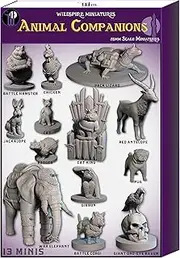 13 Animal Figures for DND Miniatures 28mm Unpainted Dungeons and Dragons Miniatures I for D&D Miniatures & DND Minis Fantasy RPG | for DND Figures & Tabletop Miniatures | Campaign Setting