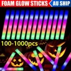 100Pcs LED Foam Glow Sticks RGB Thunder Wand Stick Party Flashing Light UP Rave