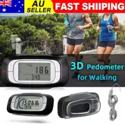 3D Sensor LCD Pedometer Step Walking Distance Calorie Counter Jogging Running AU