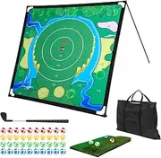 FAHKNS Chipping Game, Golf Game, Equipped with Adjustable Golf Clubs, Balls x 40; The Original Portable Golf Game for Chipping Practice for Family Golfers - Indoor and Outdoor