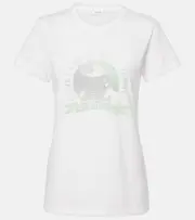 [Saint Laurent] Saint Laurent Music Festival cotton jersey T-shirt UK 14 white
