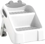 Step Ladder for Bathroom | Non-Slip and Stable Two Tier Step Stool for | Safe Stool for Sink, Toilet, Kitchen, Bedroom & Learning