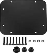 X AUTOHAUX Rear Spare Tire Carrier Delete Filler Plate with Tailgate Rubber Plug and Bolts for Jeep Wrangler JK JKU 2007-2018 Tailgate Plug Vent Plate Cover