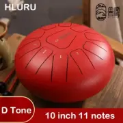 Hluru Glucophone Steel Tongue Drum 10 Inch 11 Notes D Tone Music Drum Ethereal
