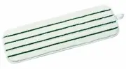 10-Pack 3M 18" Easy Scrub Flat Mop, White Green Stripes Microfiber 55594