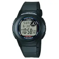 在飛比找PChome24h購物優惠-CASIO 十年電力運動電子數位錶(黑色白字)