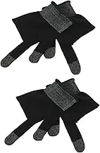 AUTSUPPL 2 Pair Touchscreen Gaming Gloves Two Finger Design Sweat Resistant High Sensitivity Conductive Ultra Thin Non Slip for Mobile Gaming for Gamers the Go