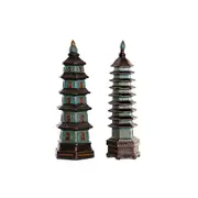 Decorative Figure Dkd Home Decor 15 x 17 x 50 Cm Turquoise Oriental 2 Units