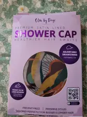 Glow By Daye Premium Satin Lined Shower Cap For Bigger & Longer Hair XL