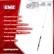GME 860mm Elevated Feed Antenna (6.6DBI Gain) - Stainless Steel Whip AE4012K2