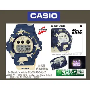 有型男~ CASIO G-SHOCK X ALIFE GD-X6900AL-2 星條旗 黑金 Baby-G GA-110