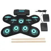 Electronic Drum Set Portable Foldable Built In Dual Stereo Speakers 9 Key Dr HR6