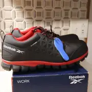 Reebok 12W SUBLITE Composite Toe Slip Resistant Work Shoes RB4058 Black Red