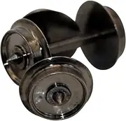 Guohetuk Two Pieces of Metal DC Wheels for Hobby Train Models with Metal Axles, 1/87 Parts, Large