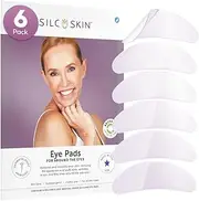 SilcSkin Silicone Eye Pads for Fine Lines, Crepey Skin, and Puffiness - Reusable Overnight Face Pads - 45 Day Supply