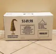 Hobby Lobby Whimsical Pre-Lit Christmas Tree Grinch 5’ LED Bright Green IN HAND!