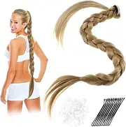 SHERCHPRY 1Set Long Braided Ponytail Extension DIY Hair Extensions with Bands Hair Clips for Stylish Hairstyles for Daily Use Special