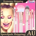 7Pcs Makeup Brushes Set Blush Brush Portable Lip Brush Soft Bristles for Women A