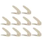 Shoe Slots Organizer 255x95x200mm Adjustable Double Layer Rack Pack of 20, Beige